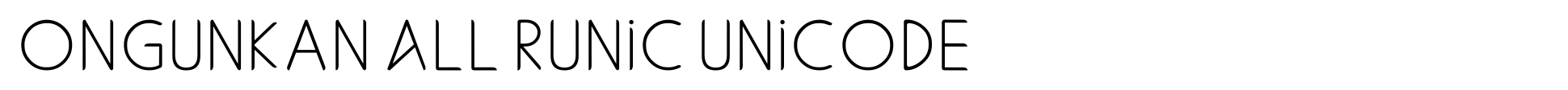 Ongunkan All Runic Unicode